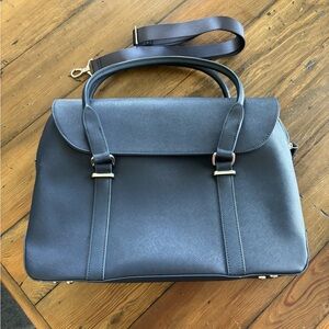 Samsonite Navy Executive Leather Convertible Briefcase